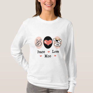 T-shirt Tee - shirt de douille de vache à MOO d'amour de