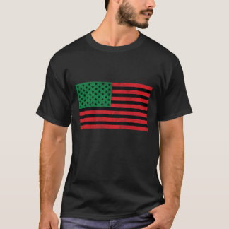 T-shirt Tee - shirt de drapeau d'Afro-américain