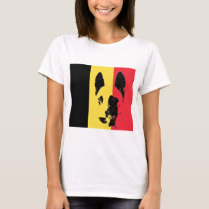 T-shirt Tee - shirt de drapeau de Malinois de Belge