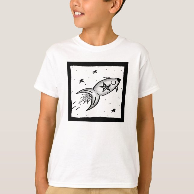 T-shirt tee - shirt de fusée Kids Star (Devant)