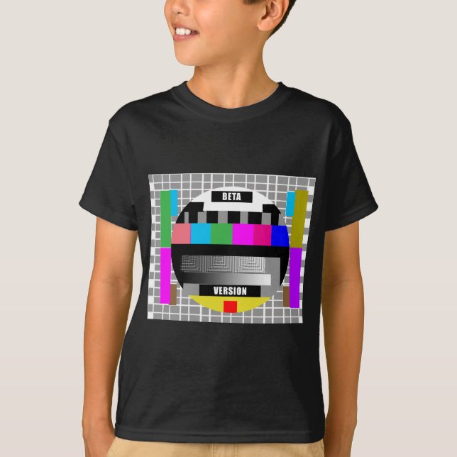 T-shirt Tee - shirt de geek, CARTE-TEST de VERSION BÊTA (Devant)