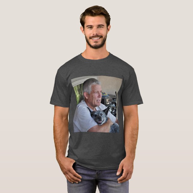 T-shirt Tee - shirt de gris de Heather des hommes (Devant entier)