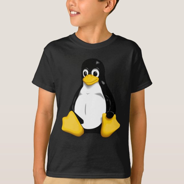 T-shirt Tee - shirt de la jeunesse de Linux Tux (Devant)