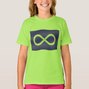 T-shirt Tee - shirt de la Première nation Metis Flag Girl'
