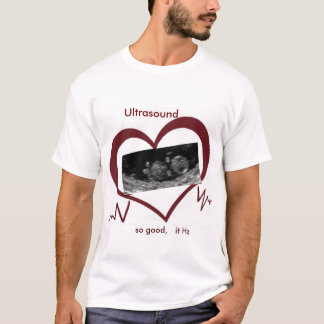 T-shirt Tee - shirt de l'ultrason hertz et du coeur. pour
