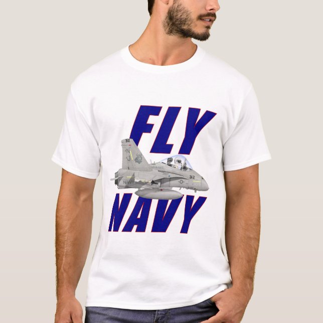 T-shirt Tee - shirt de marine de mouche (Devant)