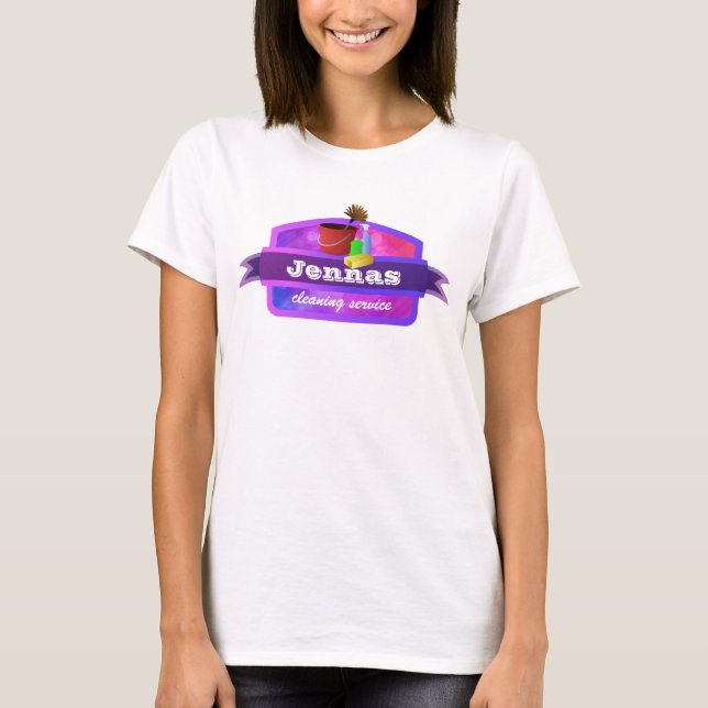 T-shirt Tee - shirt de service de nettoyage (Devant)