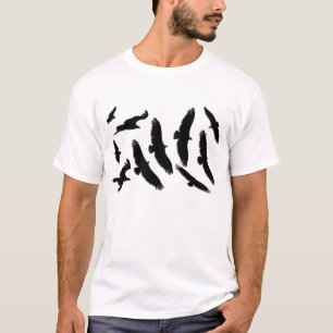 T-shirt Tee - shirt de silohuettes de vautours