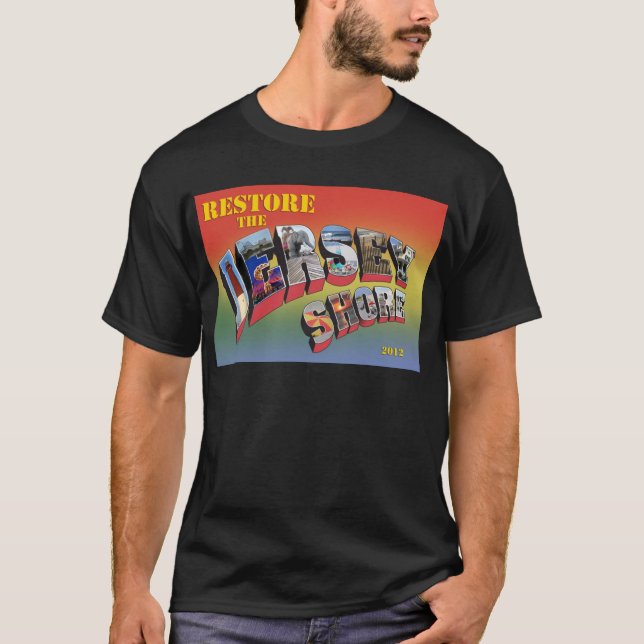 T-shirt Tee - shirt de soulagement d'ouragan de rivage du (Devant)