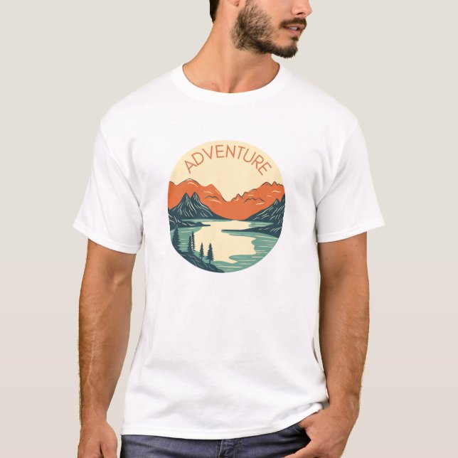 T-shirt Tee-shirt de style décontracté pour extérieur (Devant)