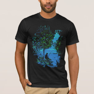 T-shirt Tee - shirt de tache de pêche