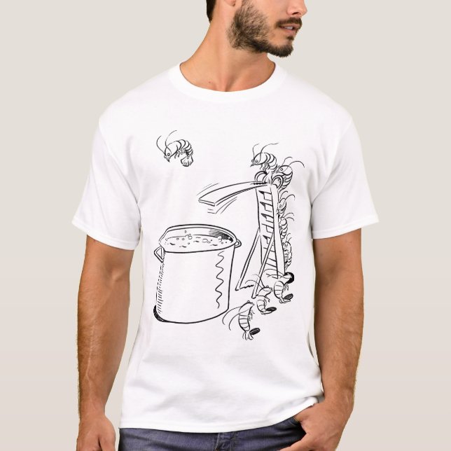 T-shirt Tee - shirt d'ébullition de crevette (Devant)
