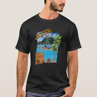T-shirt Tee - shirt d'itinéraire d'or de navire