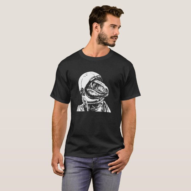 T-shirt Tee - shirt drôle de dinosaure d'astronaute de (Devant entier)