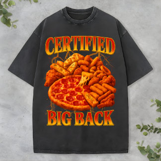 T-shirt Tee-shirt drôle de fête de pizza, style rap, amate