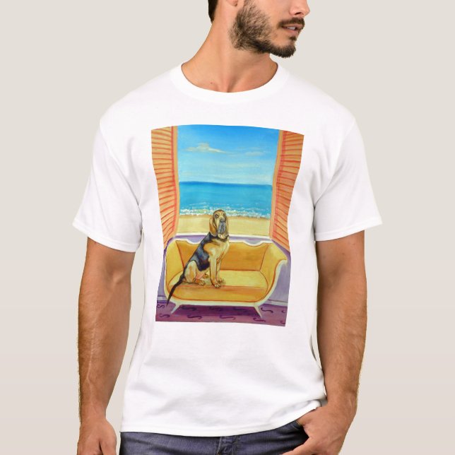 T-shirt Tee - shirt du chien de Bloodhound (Devant)
