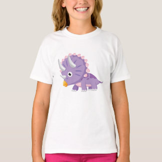 T-shirt Tee Shirt Ébouriffer Fille Dinosaure