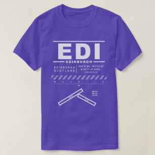 T-shirt Tee - shirt EDI de l'aéroport d'Édimbourg