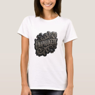 T-shirt Tee-shirt élégant argenté UNAPOLOGETIC Statement