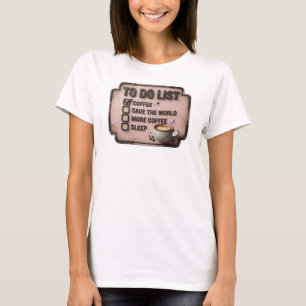 T-shirt Tee-shirt élégant or CAFE D'ABORD SAUVE LE MONDE