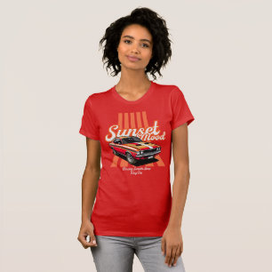 T-shirt Tee-shirt esthétique orange ambiance coucher de so
