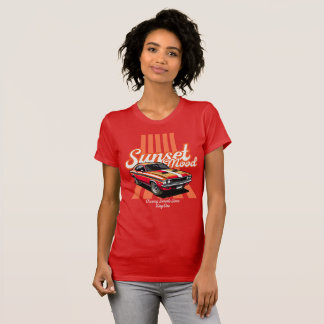 T-shirt Tee-shirt esthétique orange ambiance coucher de so