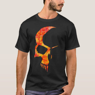 T-shirt Tee - shirt flambé de crâne