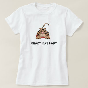 T-shirt Tee - shirt fou de Madame de chat