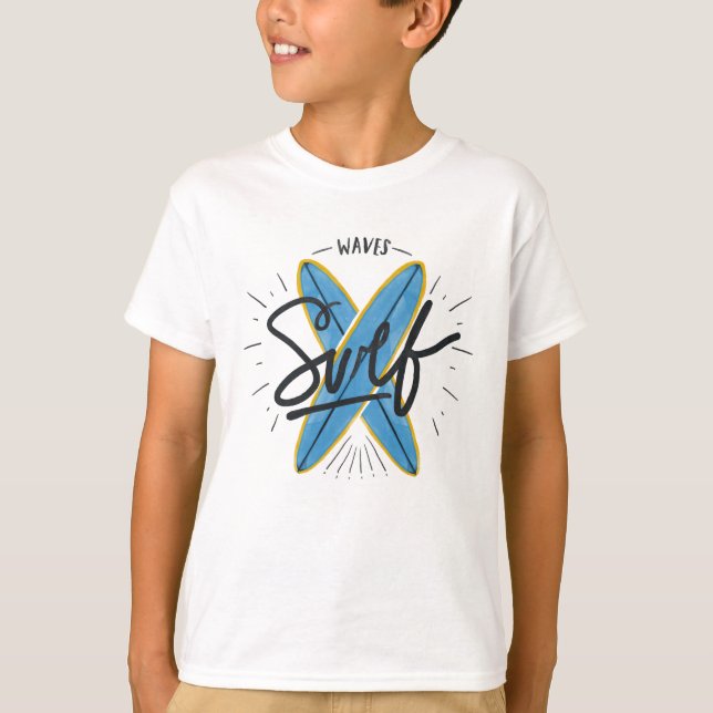 T-shirt Tee Shirt Garçon Surf (Devant)