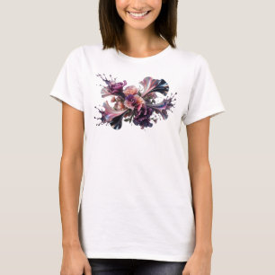 T-shirt Tee-shirt graphique ART ABSTRAIT Argenté Cool