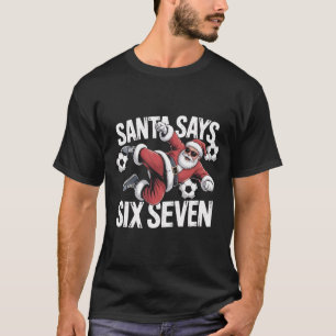 T-shirt Tee-shirt graphique drôle de Santa footballeur C