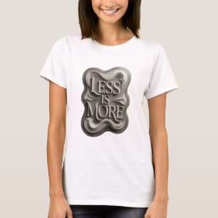 T-shirt Tee-shirt gris artistique LESS IS MORE