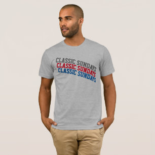 T-shirt Tee-shirt gris/rouge/bleu CLASSIC SUNDAYS pour hom