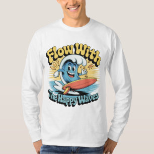 T-shirt Tee-shirt homme Flow With The Happy Waves Surf Sty