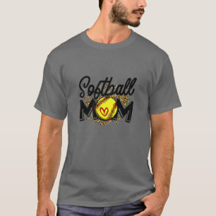 T-shirt Tee-shirt léopard pour maman de baseball féminin F