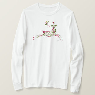 T-shirt Tee - shirt long de douille de vacances du renne