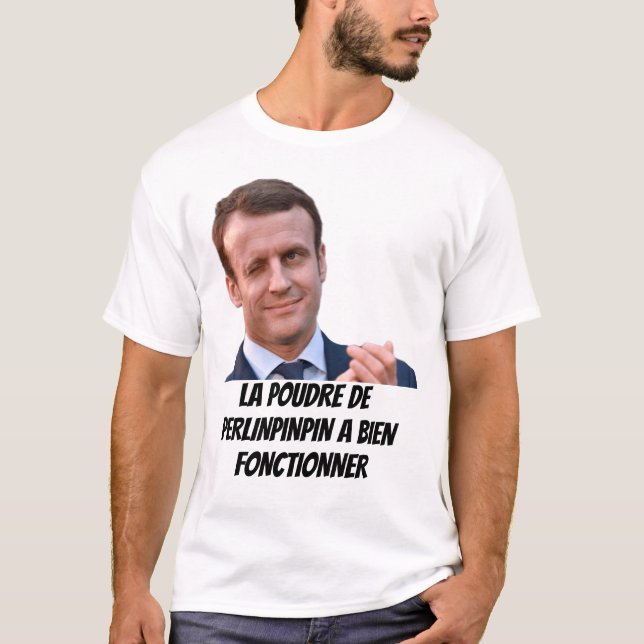 T-SHIRT TEE SHIRT MACRON PRESIDENT (Devant)