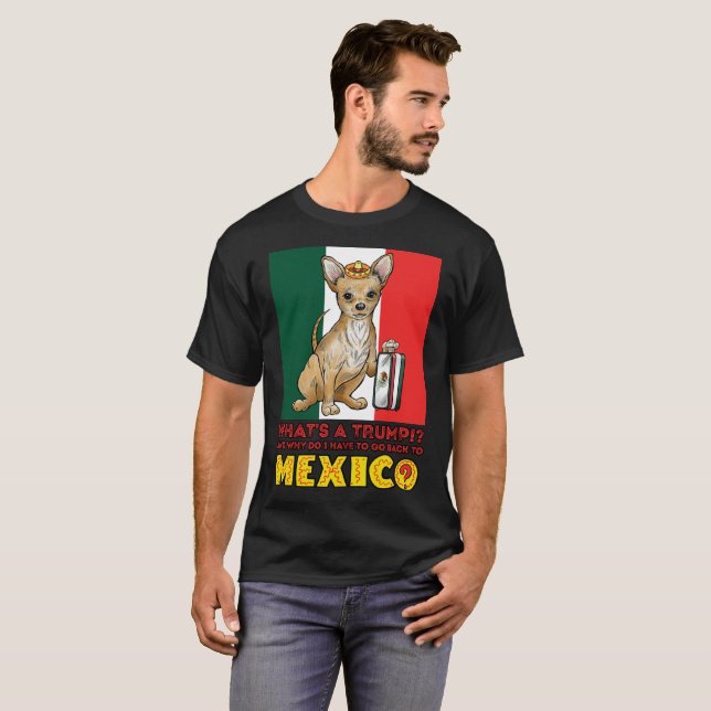 T-shirt Tee - shirt mexicain d'immigration d'atout (Devant entier)