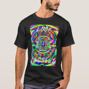 T-shirt Tee-shirt oversize chat psychédélique