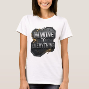 T-shirt Tee-shirt personnalisé Bold Silver IMMUNISÉ CONTRE