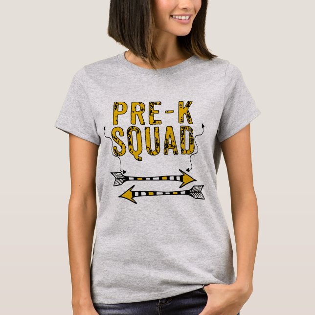 T-shirt Tee-shirt personnalisé de l'équipe pré-K des flèch (Devant)