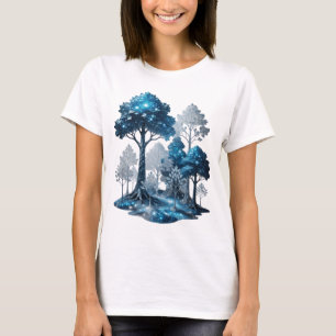 T-shirt Tee-shirt personnalisé Modern Silver BLUE ICE FORE