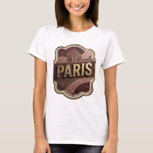 T-shirt Tee-shirt personnalisé PARIS Or Élégant