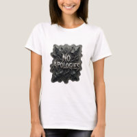 Tee-shirt personnalisé Sharp Silver NO APOLOGIES