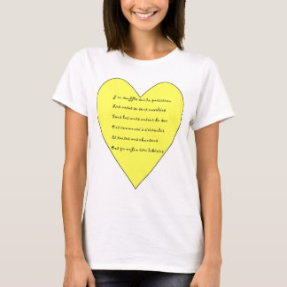 T-shirt Tee-shirt poème musical et coeur et mandala