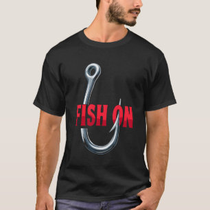 T-shirt Tee-shirt Poisson Sur Hameçon De Pêche Humour De P