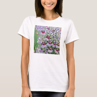 T-shirt Tee - shirt pourpre de coneflowers