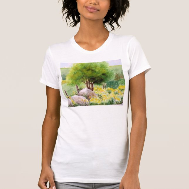 T-shirt Tee - shirt sicilien de paysage (Devant)