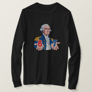 T-shirt Tee-shirt Six Seven Washington Meme – Costume drôl