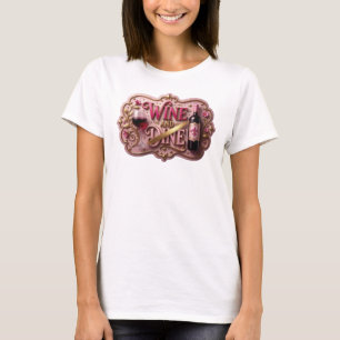 T-shirt Tee shirt slogan Iconique Or VINS ET REPAS